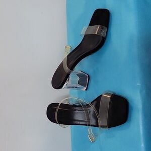 Truffle Collection Lucite Ankle Heels